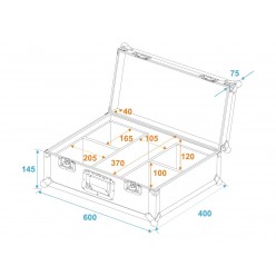 ROADINGER Flightcase 4x LED IP PAR 3x12W HCL